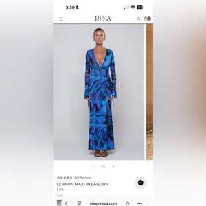 RESA Lennon Maxi dress in Lagoon